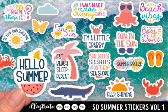 Download Summer Sticker Bundle | Stickers SVG - Stickers svg Collection