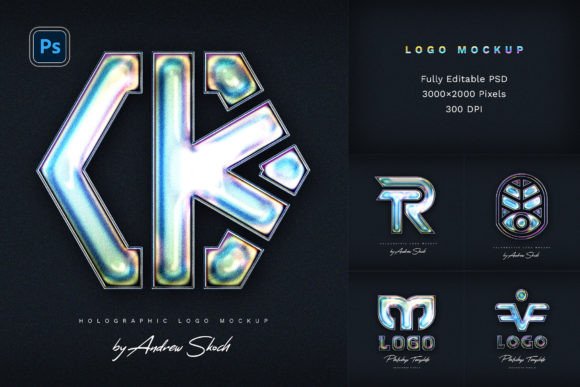 Download Holographic Logo Mockup - Logo mockup Collection