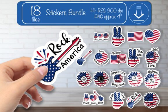 Download Patriotic Stickers Svg Bundle, Printable - Stickers svg Collection